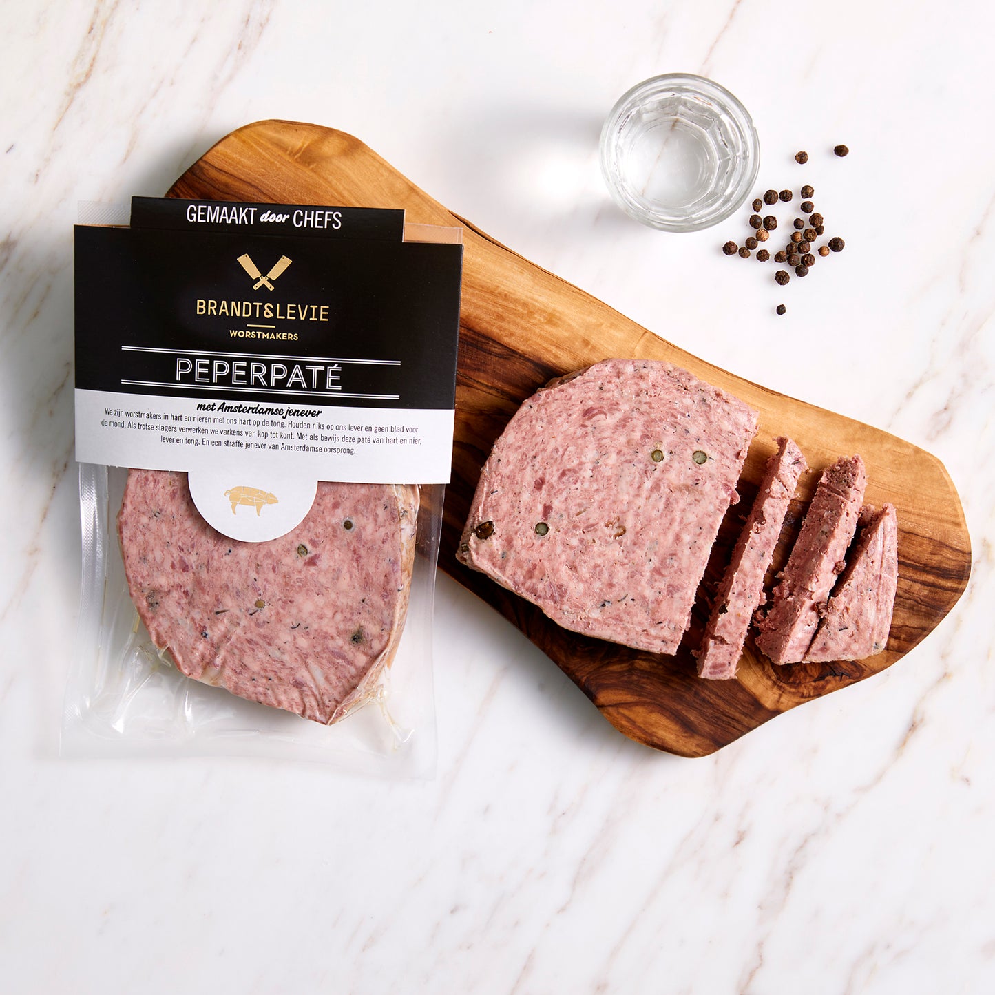 Brandt & Levie - eet beter vlees - goed gehouden varkens - pate - peper - jenever