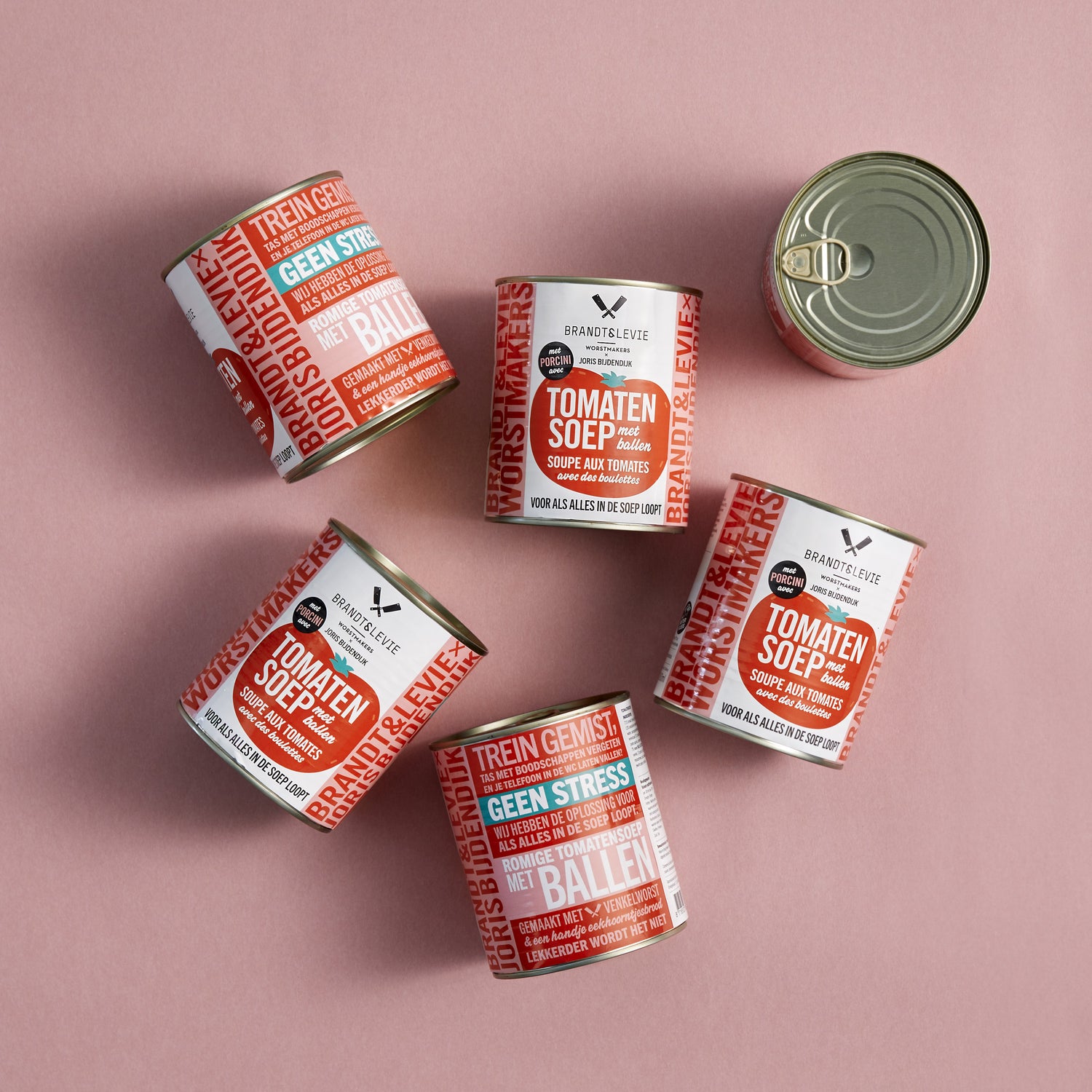 Brandt & Levie - eet beter vlees - goed gehouden varkens - samuel levie - joris bijdendijk - amsterdam - tomatensoep - snert - soep uit blik - venkelworst - tomaten - porcini - soep