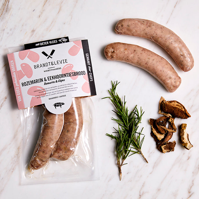Brandt & Levie - eet beter vlees - goed gehouden varkens - verse worst - saucisson - gold label - braadworst - rozemarijn - eekhoorntjesbrood