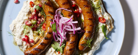 Brandt & Levie - eet beter vlees - goed gehouden varkens - merguez recept - koken - culinair - fris - zomers - baba ganoush