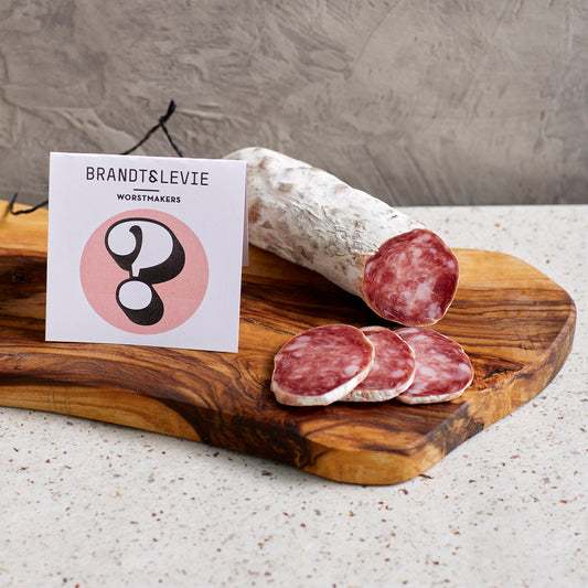 Brandt & Levie - eet beter vlees - goed gehouden varkens - droge worst - gold label - varkens worst - seasonal