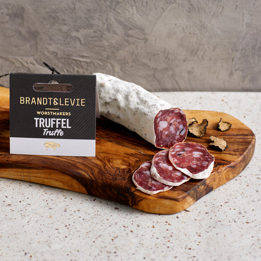 Brandt & Levie - eet beter vlees - goed gehouden varkens - droge worst - gold label - varkens worst - truffel - truffe