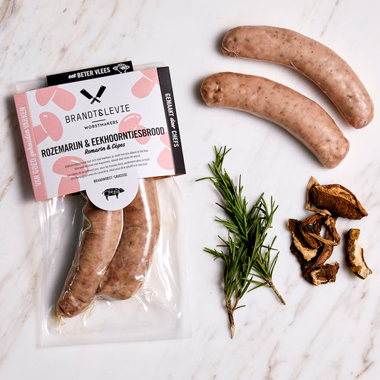 Brandt & Levie - eet beter vlees - goed gehouden varkens - verse worst - saucisson - gold label - braadworst - rozemarijn - eekhoorntjesbrood